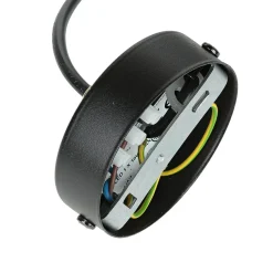 Hängelampe Schwarz innen Weiß Retro rund Esstisch