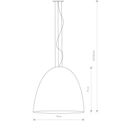 Hängelampe Schwarz Kupfer 7x E27 Ø 75 cm