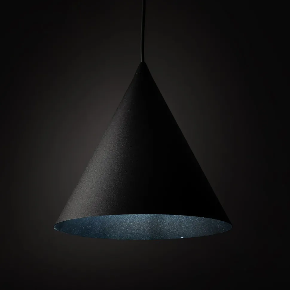 Hängelampe Schwarz Metall Ø 25 cm H: max. 160 cm E27