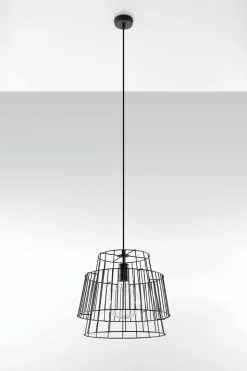 Hängelampe Schwarz Metall Ø35cm Modern E27 DALE