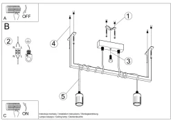 Hängelampe Schwarz verstellbar bis 150 cm E27