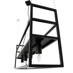 Hängelampe Schweberegal B: 102 cm 4x E27 Metall