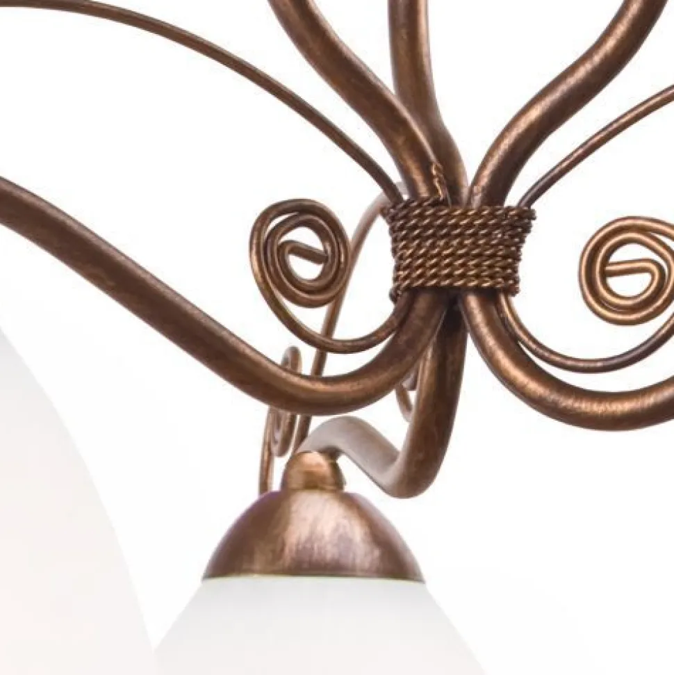 Hängelampe Shabby Braun Esstisch Jugendstil 3-flmg