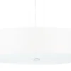 Hängelampe Stoff Glas Ø 50 cm rund Weiß 5x E27 ZIROLI