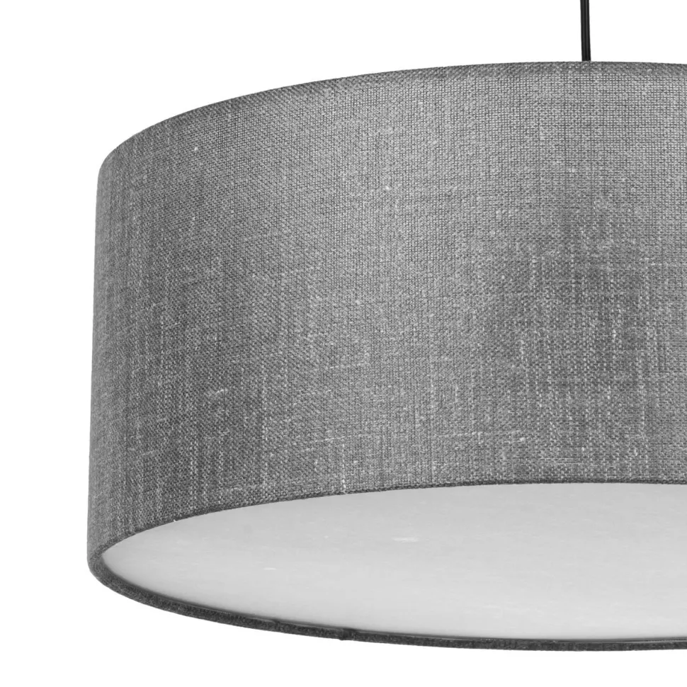 Hängelampe Stoff Grau Ø 50 cm rund blendarm Modern