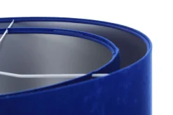 Hängelampe Stoff Kobaltblau Silber E27 rund D: 50 cm