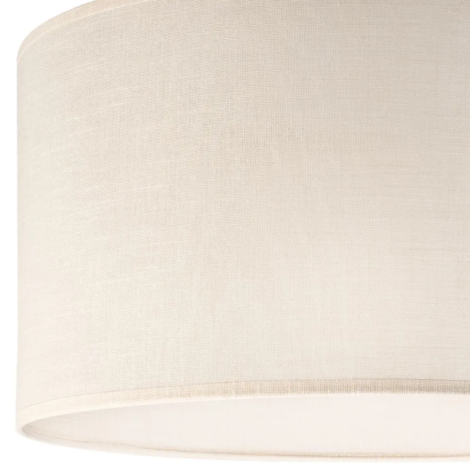 Hängelampe Stoff Weiß Creme Ø 35 cm Modern verstellbar E27