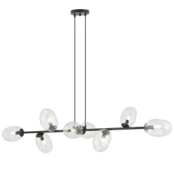 Hängelampe verstellbar Glas Metall 140 cm breit groß