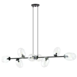 Hängelampe verstellbar Glas Metall 140 cm breit groß