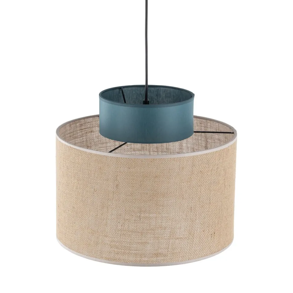 Hängelampe verstellbar Jute Stoff E27 rund Ø 38 cm BRADY