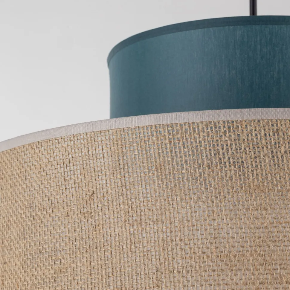 Hängelampe verstellbar Jute Stoff E27 rund Ø 38 cm BRADY