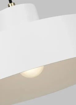 Hängelampe verstellbar Weiß Messing E27 Metall