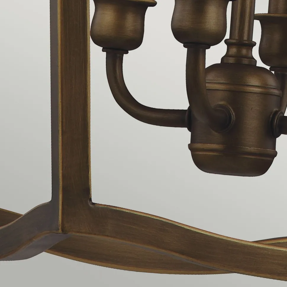 Hängelampe Vintage Rustikal in Messing antik NADICIA