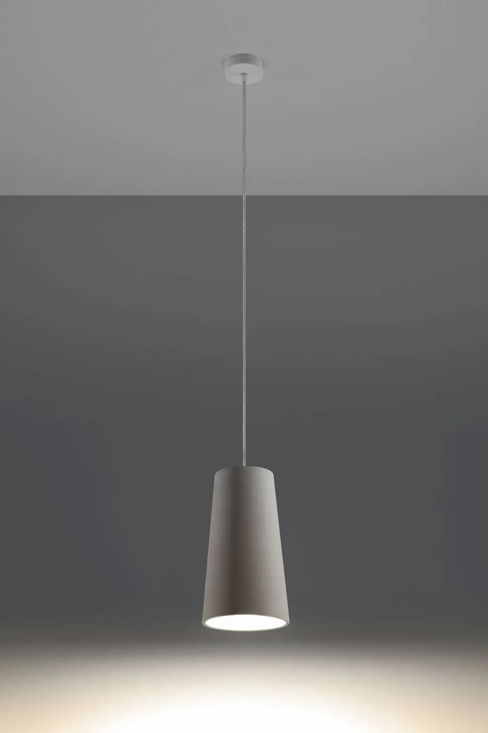 Hängelampe Weiß Ø 16 cm Keramik bemalbar E27 TUPA