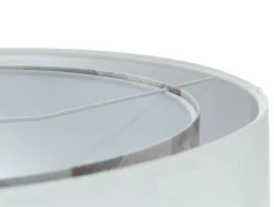 Hängelampe Weiß Creme rund Ø 50 cm E27 Velours Optik Stoff
