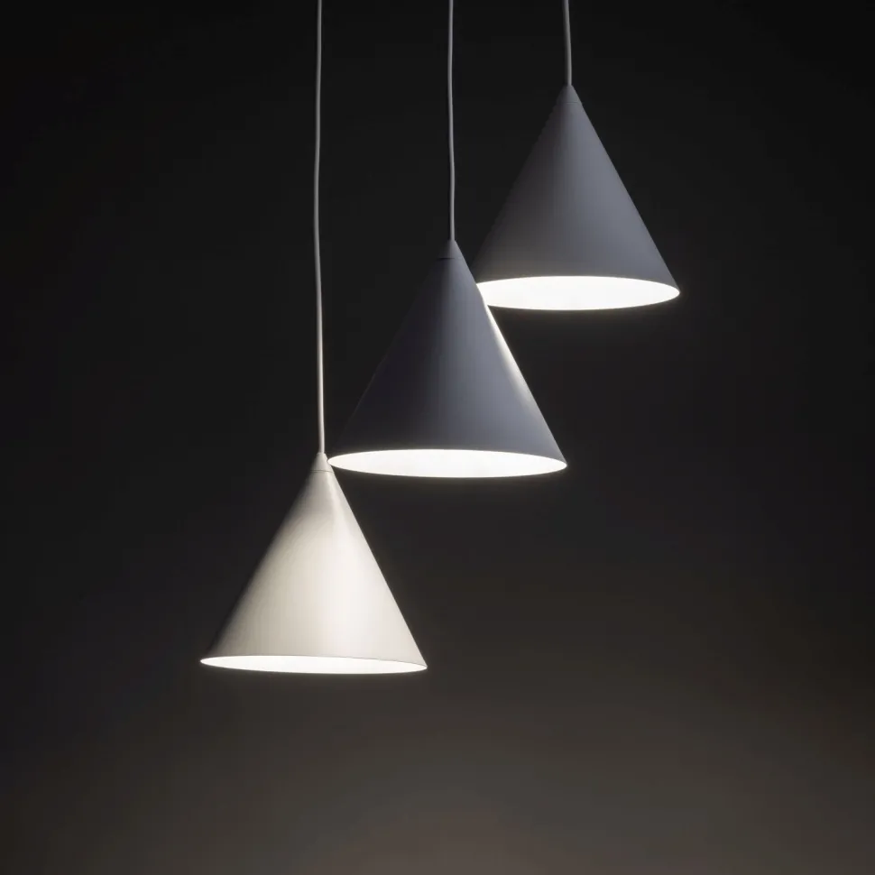 Hängelampe Weiß Metall Ø 42 cm 3-flammig Retro Design