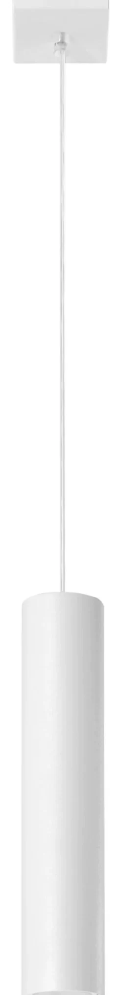 Hängelampe Weiß Metall Ø 6 cm Zylinder GU10 schmal