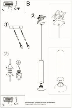 Hängelampe Weiß Metall Ø 6 cm Zylinder GU10 schmal