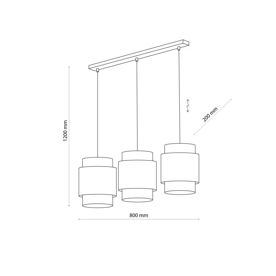 Hängelampe Weiß Natur Stoff Rattan E27 Boho Esstisch