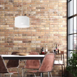 Hängelampe Weiß Stoff Ø 35 cm verstellbar wohnlich Modern E27