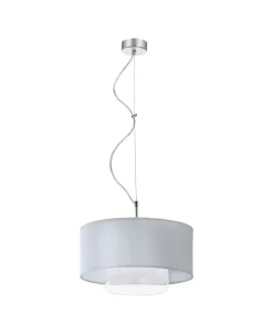 Hängelampe Weiß Stoff Glas Ø35cm Esstisch Leuchte