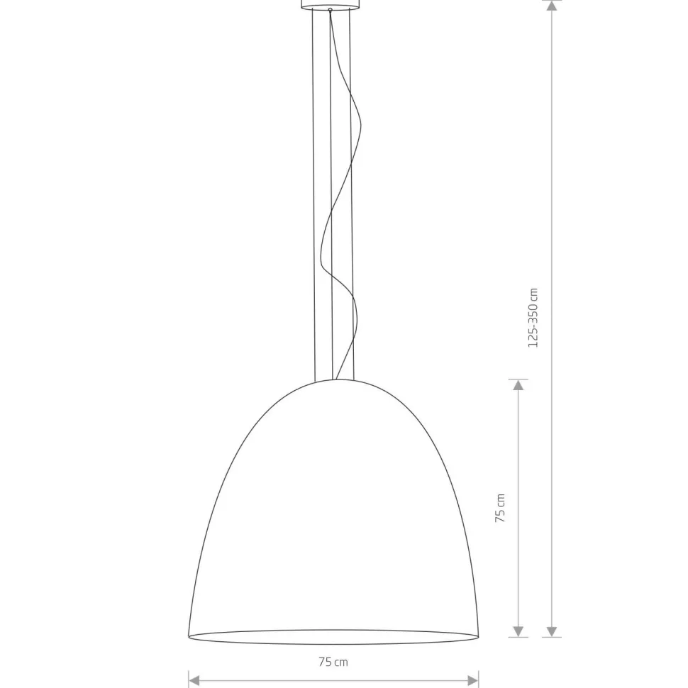 Hängeleuchte Ø 75 cm groß in Weiß Kupfer matt 7x E27