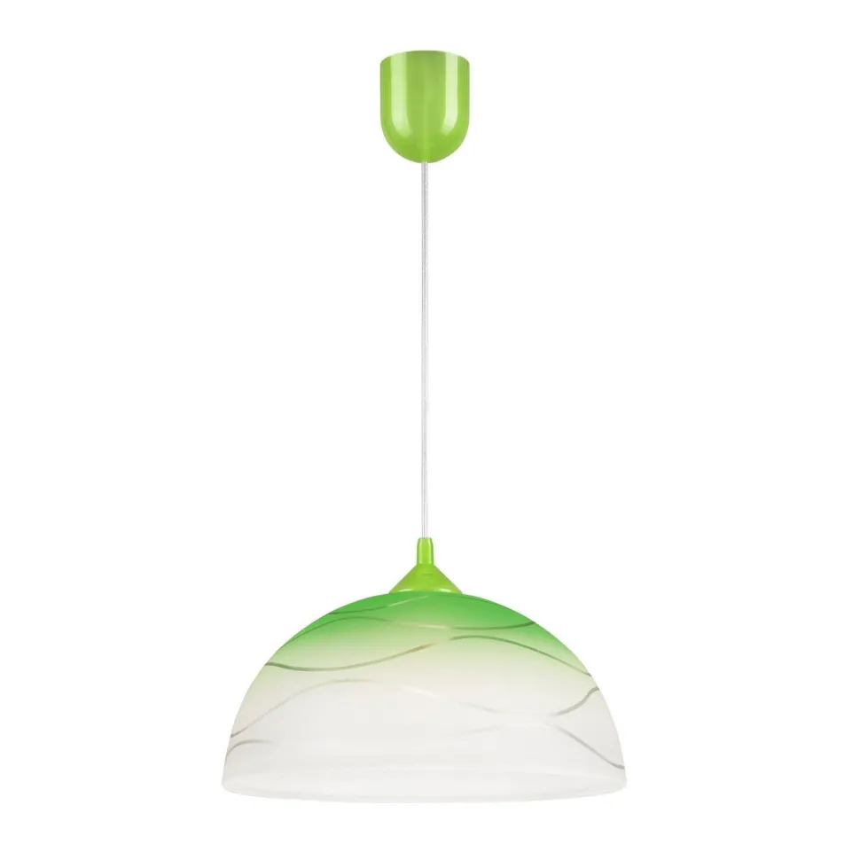 Hängeleuchte ADANIA Grün Retro rund Wohnzimmer