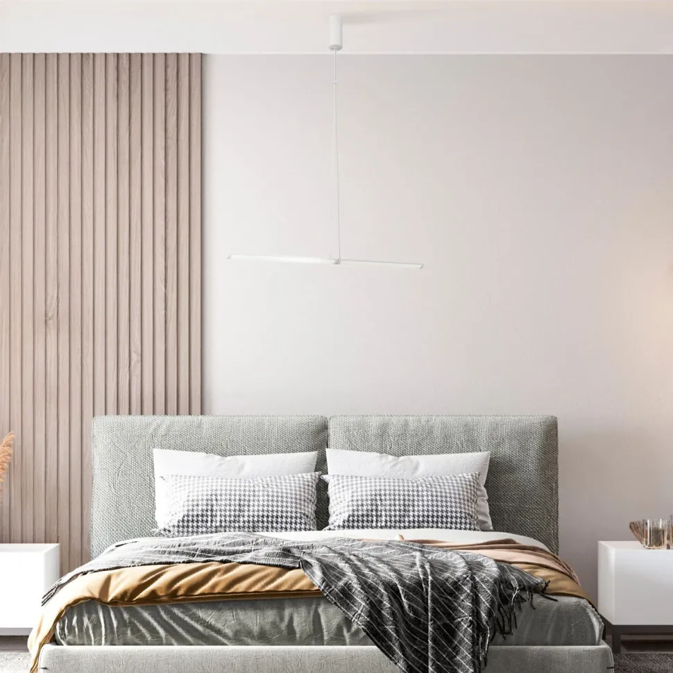 Hängeleuchte Aluminium Glas LED 4 cm breit Weiß rund