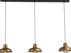 Hängeleuchte ANTIK BRASS in Schwarz 3-flmg