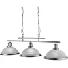 Hängeleuchte BISTRO in Silber 3-flmg.