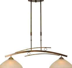 Hängeleuchte BOLZANO in Braun Patina 2-flmg