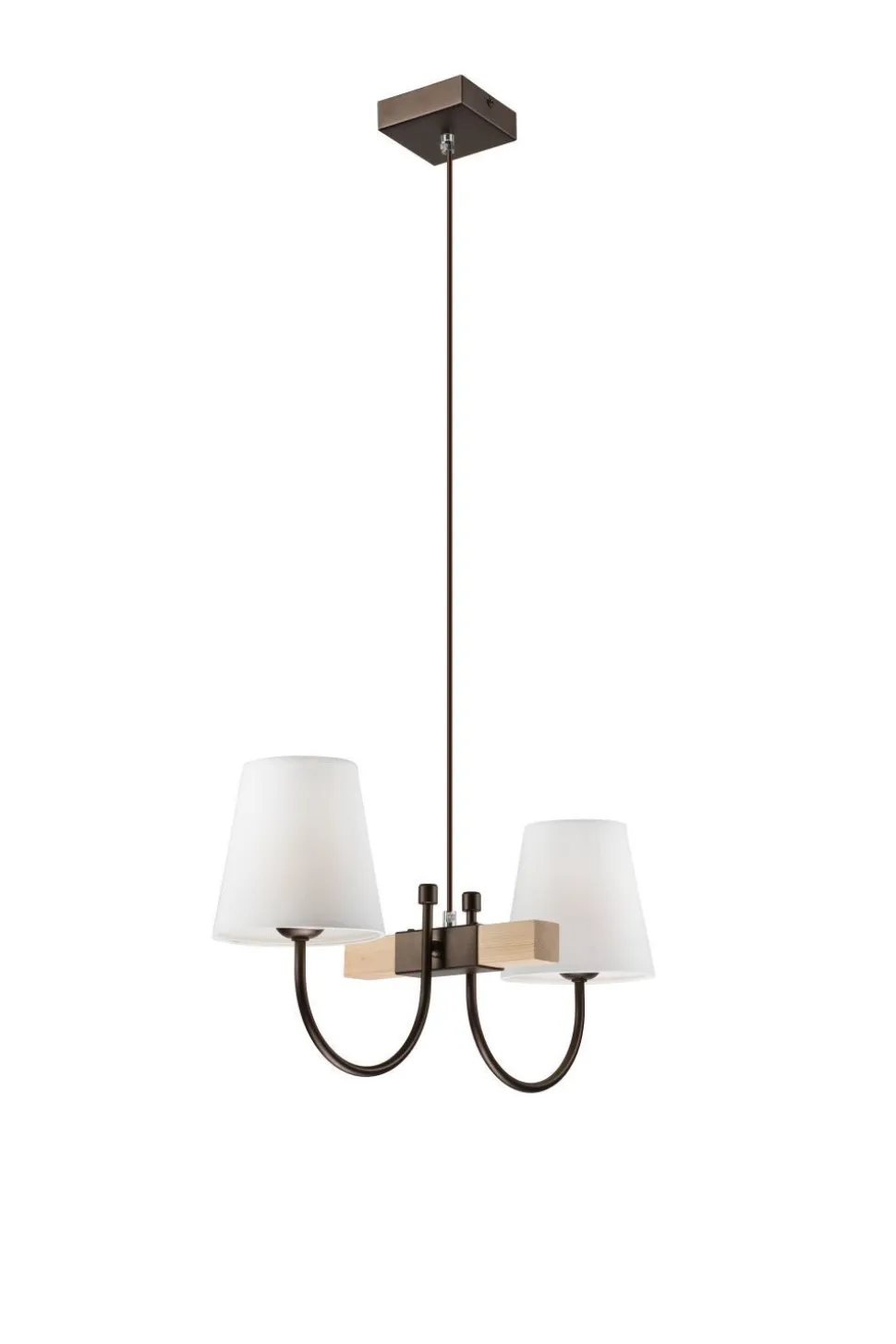 Hängeleuchte Braun Holz 2-flmg Wohnzimmer Esstisch