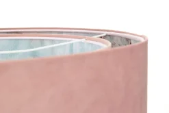 Hängeleuchte D: 50 cm E27 Rosa Hellblau Stoff Velours Optik