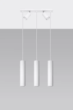 Hängeleuchte Deckenstrahler Weiß Metall 5-flammig