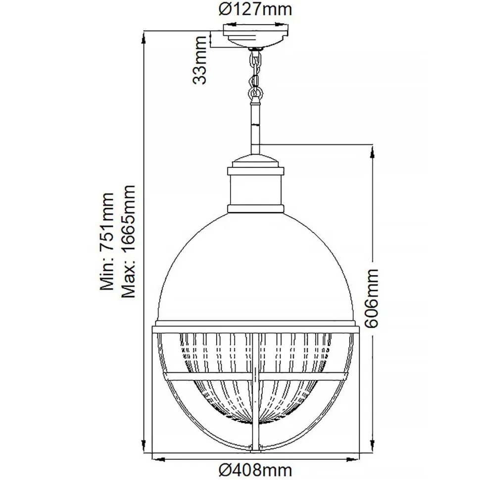 Hängeleuchte E27 D: 40,8 cm Metall Glas in Messing Weiß