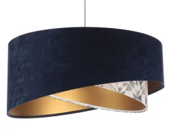 Hängeleuchte E27 rund Ø 50 cm Stoff Velours Optik KARIM