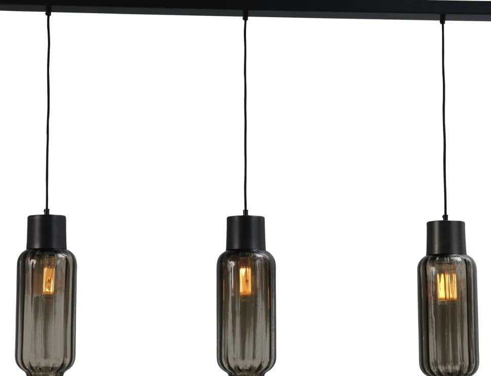 Hängeleuchte Esstisch 3-flammig Glas Metall 130 cm E27