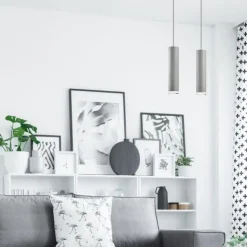 Hängeleuchte Esstisch Silber Aluminium Modern