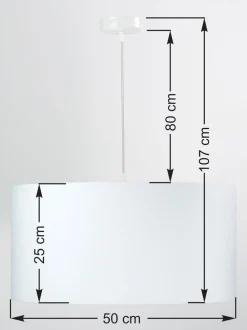 Hängeleuchte Esstisch Weiß Stoff Wohnzimmer