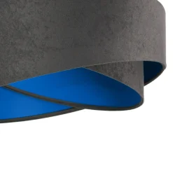 Hängeleuchte Esstisch Wohnzimmer Grau Blau Ø50cm