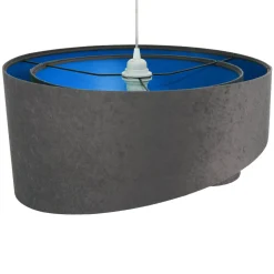 Hängeleuchte Esstisch Wohnzimmer Grau Blau Ø50cm