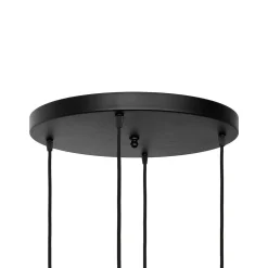 Hängeleuchte 4-flammig E27 D: 40 cm Messing Eisen