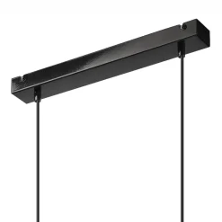 Hängeleuchte 2-flammig E27 in Schwarz Gold Metall Draht