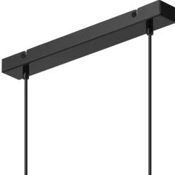 Hängeleuchte 2-flammig höhenverstellbar Metall Schwarz E27