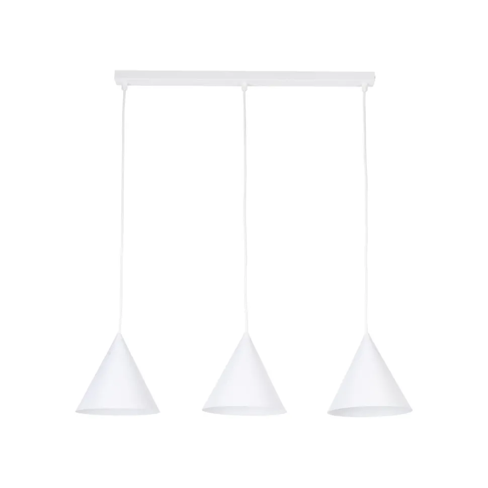 Hängeleuchte 3-flammig Metall L: 75 cm Weiß E27 CODY