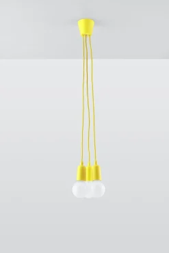 Hängeleuchte Gelb verstellbar bis 90cm Retro NESSA