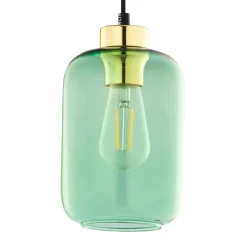 Hängeleuchte Glas Grün Ø 14 cm E27 elegant