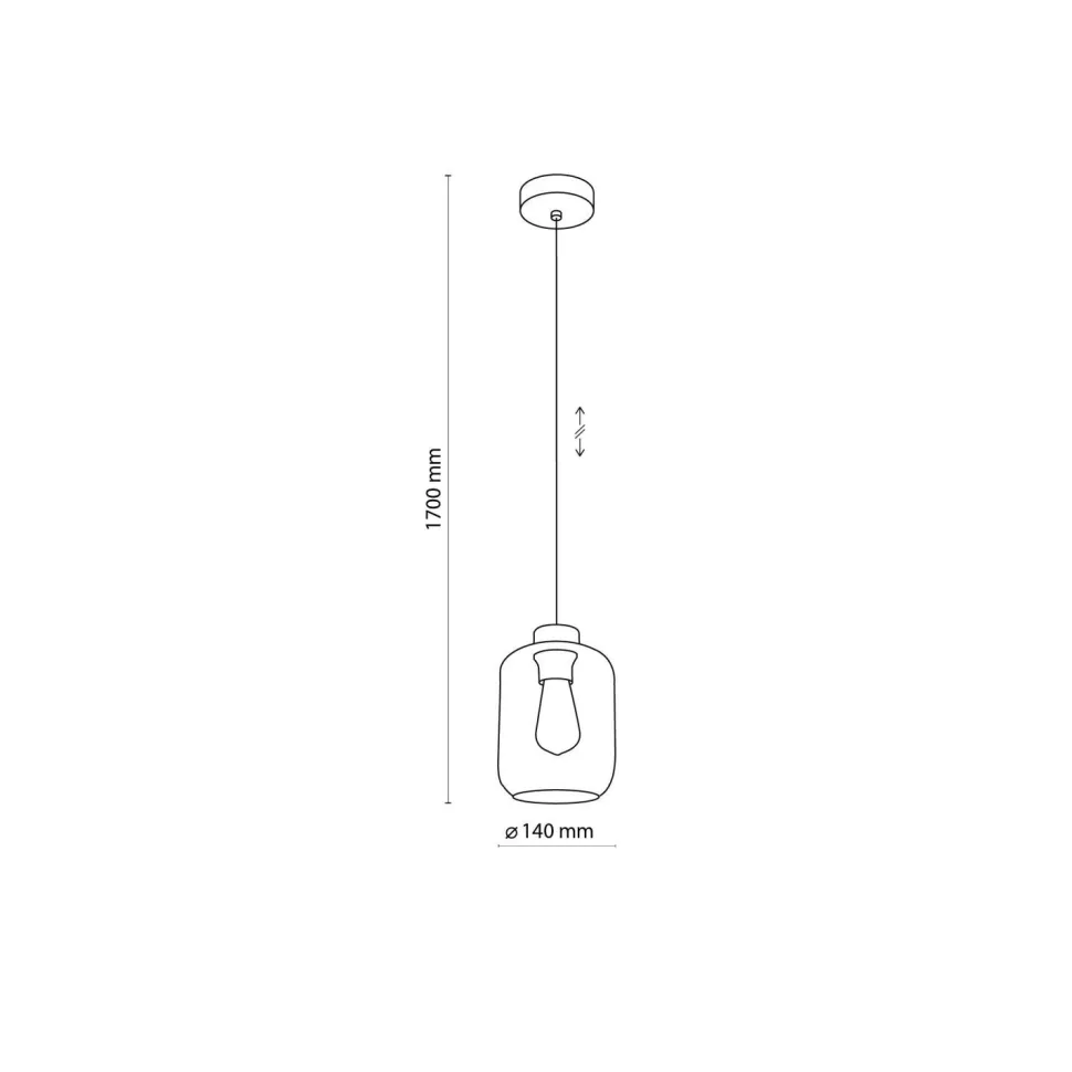 Hängeleuchte Glas Grün Ø 14 cm E27 elegant
