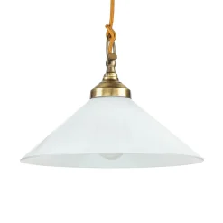 Hängeleuchte Glas Messing massiv verstellbar E27