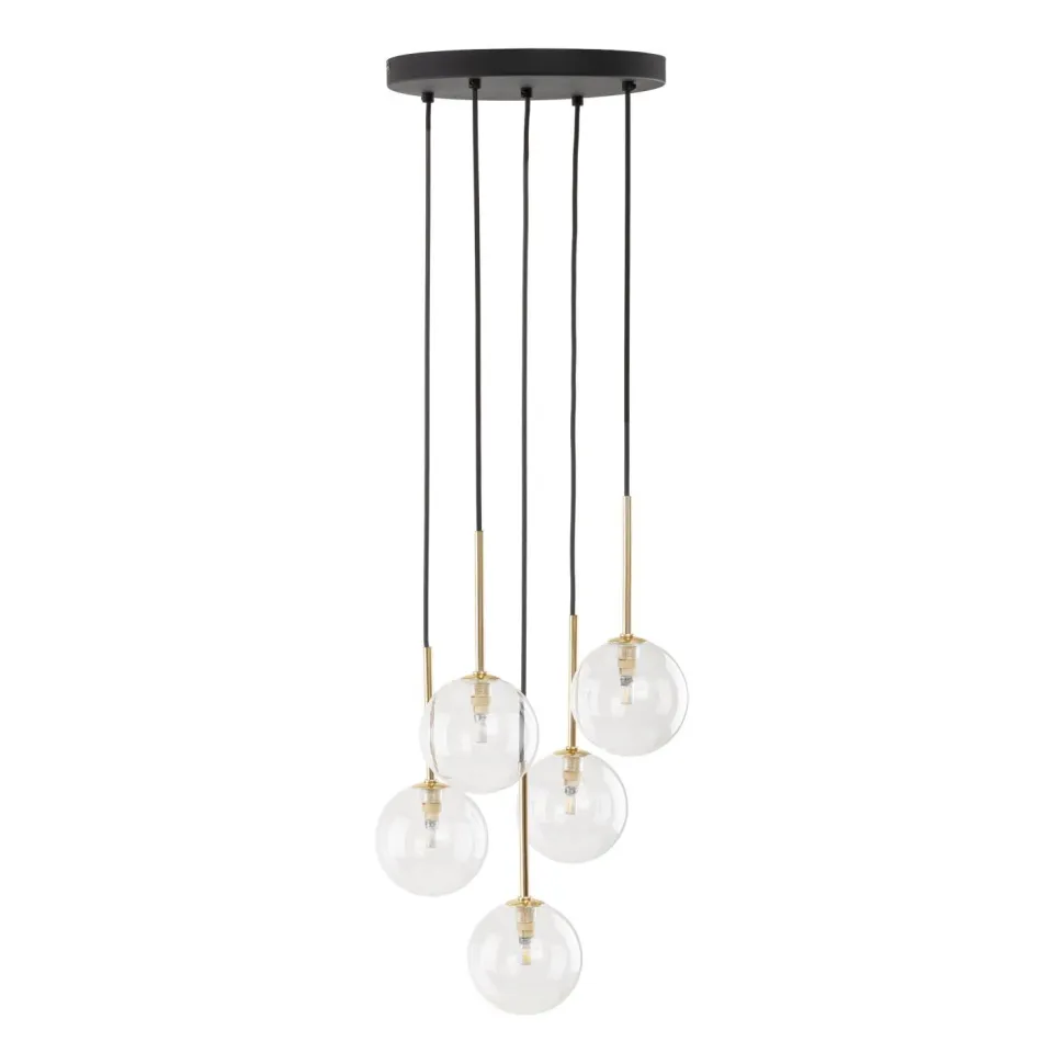 Hängeleuchte Glas Metall Ø 35 cm 5-flammig G9 verstellbar